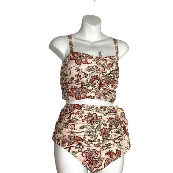 Shein Floral Ruched Ruffle Bikini Top 3XL - Picture 10 of 10